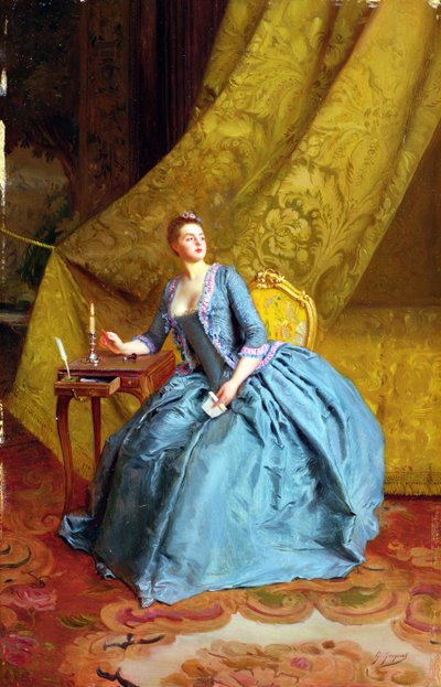 Lady in an Interior by Gustave Jacquet